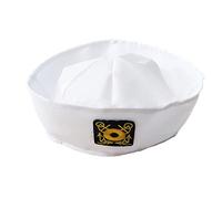 HINAYOSAN Fashion White Navy Marine Captain Cap Sailor Hat Cosplay For Women Men Valentine's Day Cosplay Hat