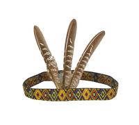 HINAYOSAN Feathered Headband Ethnic Carnivals Celebration Hairband For Women Cultural Event And FatTuesday Theme Party Costume Props Handmade Tribal Headdress