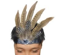 HINAYOSAN Feathered Headband Ethnic Carnivals Celebration Hairband For Women Cultural Event And FatTuesday Theme Party Costume Props Handmade Tribal Headdress