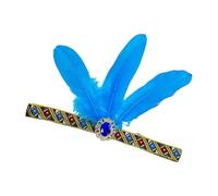 HINAYOSAN Feathered Headbands Cosplay Handmade Hair Accessories For Women Masquerade Headpiece Mardi Gras Art Decors Stylish Feather Headdress