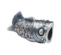 HINAYOSAN Fish-Shaped Brass Parachute Beads, Metal Spacer Beads Long-Lasting Color Not Easy To Wear Rope Craft Parachute Rope Suitable For Jackets, Wallets, Backpacks, Handbags