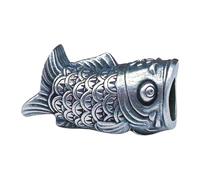 HINAYOSAN Fish-Shaped Brass Parachute Beads, Metal Spacer Beads Long-Lasting Color Not Easy To Wear Rope Craft Parachute Rope Suitable For Jackets, Wallets, Backpacks, Handbags
