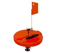 HINAYOSAN Ice Fishing Tip Up With Poles Flags 10.6in Thermal Tip Up Outdoor Winter Ice Insulator Covers Marker Flags Freeze Proof Accessory