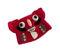 HINAYOSAN Knit Hat Cute Halloween Monsters Devil Winter Caps Knitted Hats Photograph Props For Teens Adults Women Men Knit Caps Ear Flap Winter Hats With Ears For Men Women Kids