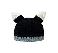 HINAYOSAN Knit Hat Cute Halloween Monsters Devil Winter Caps Knitted Hats Photograph Props For Teens Adults Women Men Knit Caps Ear Flap Winter Hats With Ears For Men Women Kids