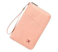 HINAYOSAN Modern Passports Bag Family Travel Organiser with Blocker Passports Holder Card Slot Wallet Purse for Men and Women Lightweight PU Card Case