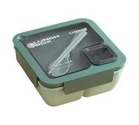 HINAYOSAN Multiple Section Lunch Container with Sealed Lid Microwave Reheatable Design for Hot Cold Food Separation Leak Proof Compartment Food Container
