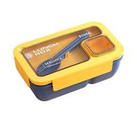 HINAYOSAN Multiple Section Lunch Container with Sealed Lid Microwave Reheatable Design for Hot Cold Food Separation Leak Proof Compartment Food Container