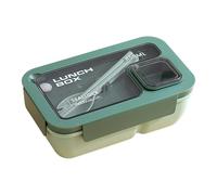 HINAYOSAN Multiple Section Lunch Container with Sealed Lid Microwave Reheatable Design for Hot Cold Food Separation Leak Proof Compartment Food Container