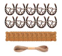 HINAYOSAN Pack Of 10 Metal Horseshoe Partys Favor Keychain Pendant Wedding Decorations Partys Favor Wedding Table Decors For Table Horse Theme Party