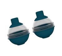 HINAYOSAN Pack Of 2 Silicone Ice Ball Molds With Leak Proof Lid For Whiskeys Cocktails And Beverages Cubes Cubes Tray Set