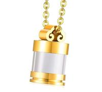 HINAYOSAN Pet Urn Necklace For Ashes Cremation Clear Cylinder Necklace Neck Jewelry Supplies For Pet Memorial Jewelry Accessories Heart Ashes Holder