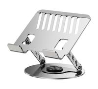 HINAYOSAN Rotating Desktop Laptop Stand Foldable Design With Two Axises Height Carbon Steel Materials Enhances Heat Dissipation Foldable Two Axises Adjustable Computer Stand