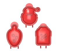 HINAYOSAN Set Of 3 Santa Shape Pie Maker Food Safe Pastries Baking Tool Dough Press Pocket Pie Mold For Christmas Treat Ergonomic Baking Mold