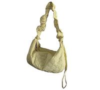 HINAYOSAN Shoulder Bag Versatile Korean Pleated Drawstring Ruched Crossbody Bags Black/White/Green/Khaki/Purple/Yellow Practical Crossbody