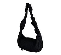 HINAYOSAN Shoulder Bag Versatile Korean Pleated Drawstring Ruched Crossbody Bags Black/White/Green/Khaki/Purple/Yellow Practical Crossbody