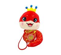 HINAYOSAN Snake Plush Hanging Ornament For New Year Home And Office Decoration Small Toy Pendant Animal Keychain Accessories Zodiacs Snake Decoration