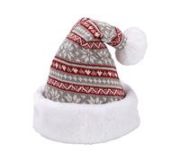 HINAYOSAN Snowflake Fawn Knitted Santa Hat Wool Christmas Halloween Christmas New Year Thanksgiving Brown For Baby Adults Gloves And Scarf For Women Men Kids Dogs Knit Cap Cap