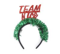 HINAYOSAN Sparkling Tinsel Sequins Letter Hair Hoop 2024 New Year Hairband Christmas Cosplay Party Headband For Teens Women Festival Men Headbands For Women With Tinsel