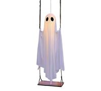 HINAYOSAN Unique Cloth Specters On Swing Figurine Enchanting Halloween Accessory For A Haunting Environment Garden Accessory