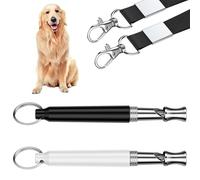 hinbkenla 2 Pcs Dog Whistles,Dog Whistle to Stop Barking,Adjustable Ultrasonic Silent Dog Whistle to Make Dogs Come to You,Dog Whistle Training for Stop Barking Training Control Tools, Lanyard