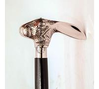 Hind Handicrafts Decorative Victorian Canes and Walking Sticks for Men & Women - 36" Black Ebony Brass Handle Unisex Derby Foldable Cane (36 inch, Silver Rabbit)