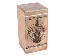 HIND HANDICRAFTS Guitar Wooden Urns for Human Ashes Adult Large - Cremation Urn for Ashes -Burial Urn for Columbarium - Funeral Urn Box (250 LB - Hardwood, Rockstar)