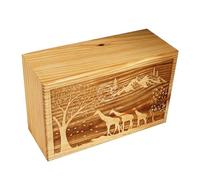 HIND HANDICRAFTS Handcrafted Horse Wooden Cremation Urns for Human Ashes Adult Large - Funeral Urn Box - Burial Urns for Columbarium (Life Tree Giraffe, 180 Cubic Inches)