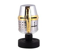 Hind Handicrafts Mini Knight Templar Crusader Helmet - Medieval Spartan Viking Armor - Handcrafted Metal Warrior Helmet Desk Decor Gift(Silver-4)