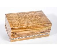 Hind Handicrafts Wooden Box Funeral Cremation Urns for Human Ashes Adult Large, Rosewood Cremation Urns for Ashes, Burial Urns for Columbarium (X-tra Large : 11" x 7.25" x 4.5" - 260lbs or 118kg)