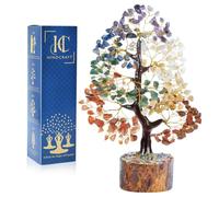 HindCraft 7 Chakra Tree of Life Crystal Tree, Natural Healing Gemstone | Natural 7 Chakra crystal tree adds stylish charm to home décor, ideal birthday, new home and housewarming gift