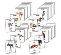 Hindi English Bilingual Flash Cards | Learn Hindi Language | Montessori Cards | Choose Your Set (Farm Animals)