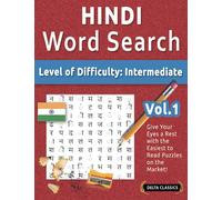 HINDI WORD SEARCH - LEVEL OF DIFFICULTY: MEDIUM - VOL.1 - DELTA CLASSICS - GIVE YOUR EYES A REST WITH THE EASIEST TO READ PUZZLES ON THE MARKET!