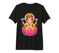 Hindou Ganesh Puja Elephant God India Méditation Yoga Murti Premium T-Shirt