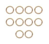 hindraem 10pcs Round Spring Snap Hooks Strong and Durable Carabiner Key Chain Handbag Circle, Golden, 28mm