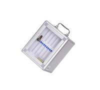 hindraem Aluminum Alloy Phone Box Provides Secure Phone Keeper Solution With Transparent For Classroom Which Can Be Installed On Wall Portable Smartphone, 12 Slots