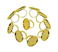 hindraem Blank Adjustable Ring Settings DIY Jewelry Makers Seeking for Creative Freedom And Style Cameo Or Photo Set And Other Crafts. Turn Favorite Cabochons