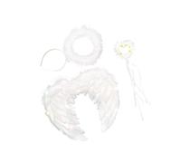hindraem Elegant Angel Costume Wing with Straps for Halloween and Christmas Performance Props , White , 45x35cm