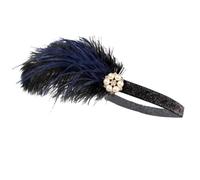 hindraem Elegant Headband for Wedding Party Hair Accessories Red Sequin Headwear, Black+Blue, Type C
