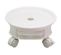 hindraem Flowerpot Base Adjustable Plant Rolling Plant Stand Moving Tray, White, 24cm