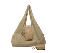 hindraem Keychain Tote Bag Portable Foldable Style Premium Leather Selection Expanding Possibilities Foldable Tote Bag Can Be Unfolded In Seconds Expandable Mini Bags With Key Ring, khaki