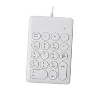 hindraem Mini Wired Keyboard And Numeric Keypad Combination Digital Accounting And Data Entry Tasks Portable Number Keyboard For Laptop Computers USB Wired, 269key White, 13.6x9.2cm
