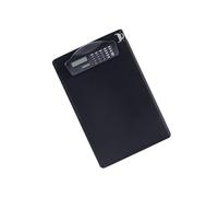hindraem Practical A4 Clipboard with Calculator and Pen Clip for Doctors Office School Ruler 9x13, Black