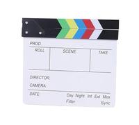 hindraem Professional Movie Film Directors Clap Board Durable Construction Item For Television Plays And Ads More Realistic Colors. Mini Durable Wooden Clapper, Colorful, 20x20cm