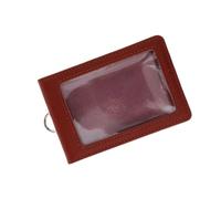 hindraem PU Leather Double Cards Vertical Style ID Business Badge Holders Sl nd Durable Girl Woman