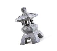 hindraem Traditional Stone Pagoda Stupa Lantern Sculpture for Outdoor Décor Tower Statue, Grey Dome