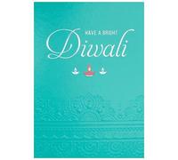 Hindu Festive of Lights Diwali Celebration Single Greeting Card - Premium Board - Eco-Friendly - Cards of Culture by Davora (Green)