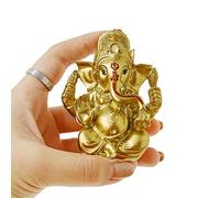 Hindu Ganesh for Car Dashboard - Indian Mini Ganesha Statue Decor India Home Office Temple Mandir Pooja Items Diwali Gifts Decor Murti Ganpati Idol Yoga Zen Meditation Room Altar Shrine Kit