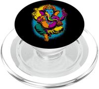 Hindu Ganesha Puja Elephant God India Meditation Yoga Murti PopSockets PopGrip for MagSafe