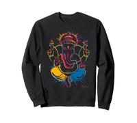 Hindu Ganesha Puja Elephant God India Meditation Yoga Murti Sweatshirt